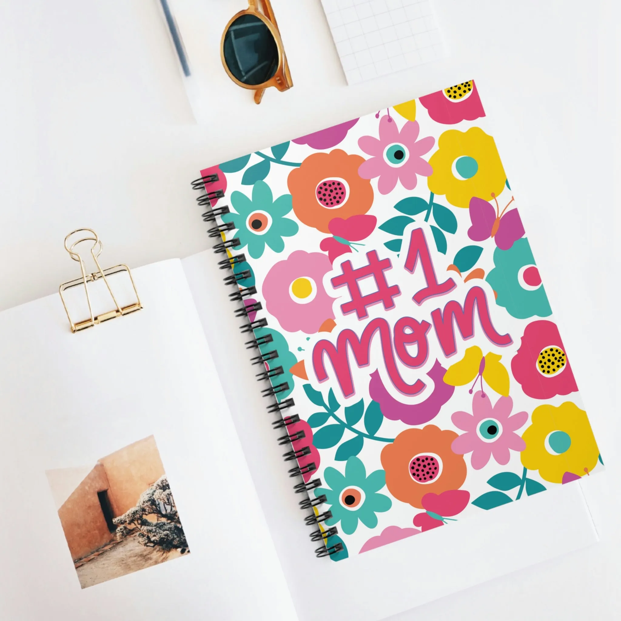 #1 Mom Spiral Notebook - Ruled Line, Mothers Day Gift