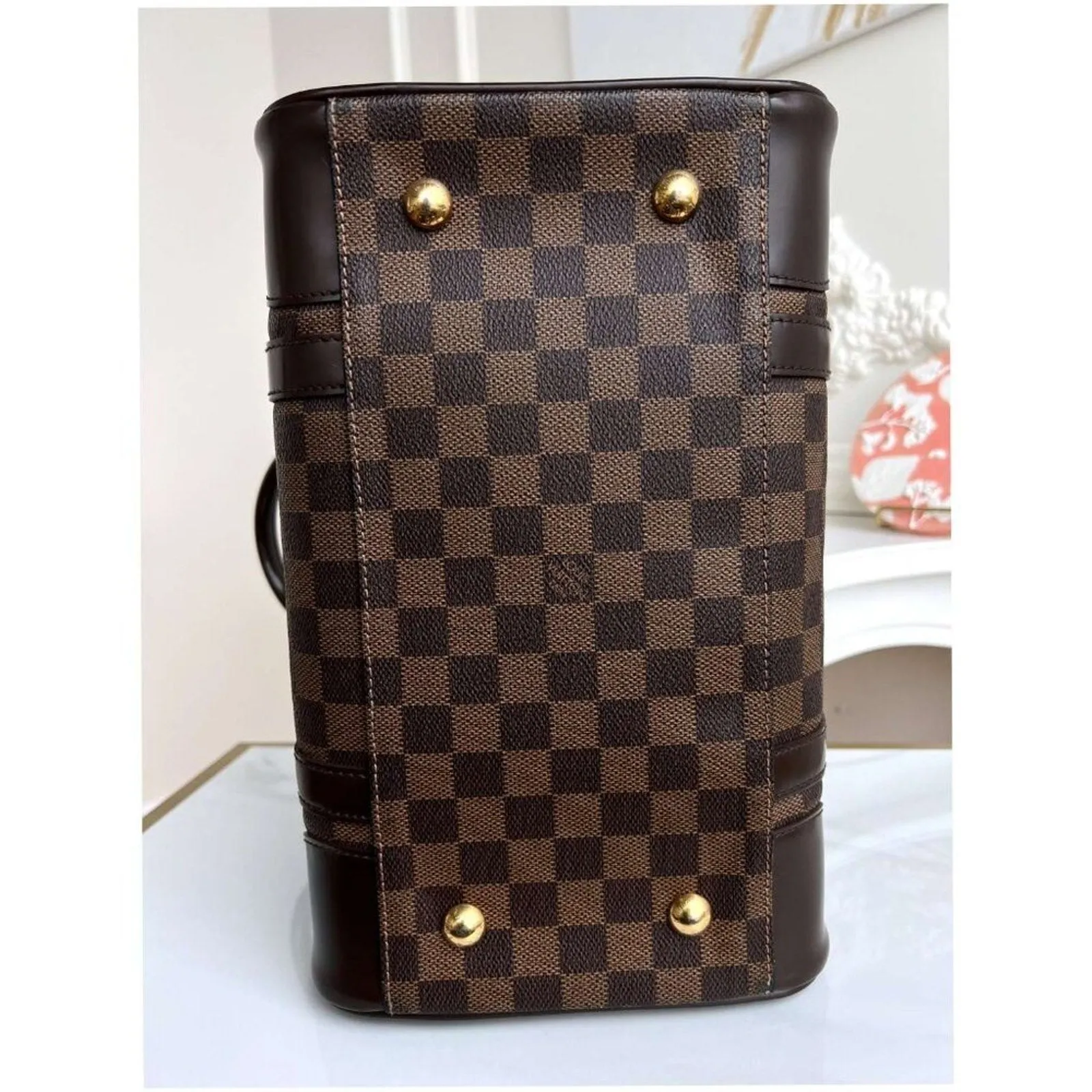 100% Authentic Louis Vuitton Berkeley Damier Ebene Satchel Handbag FL3089