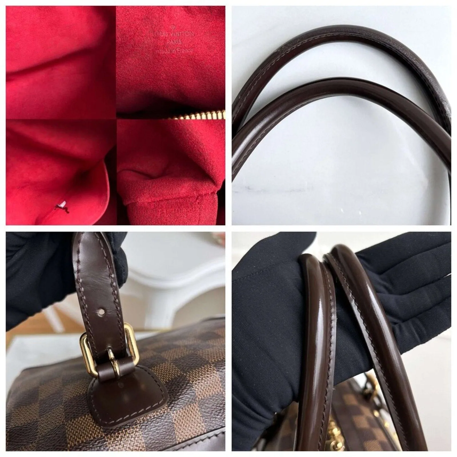 100% Authentic Louis Vuitton Berkeley Damier Ebene Satchel Handbag FL3089