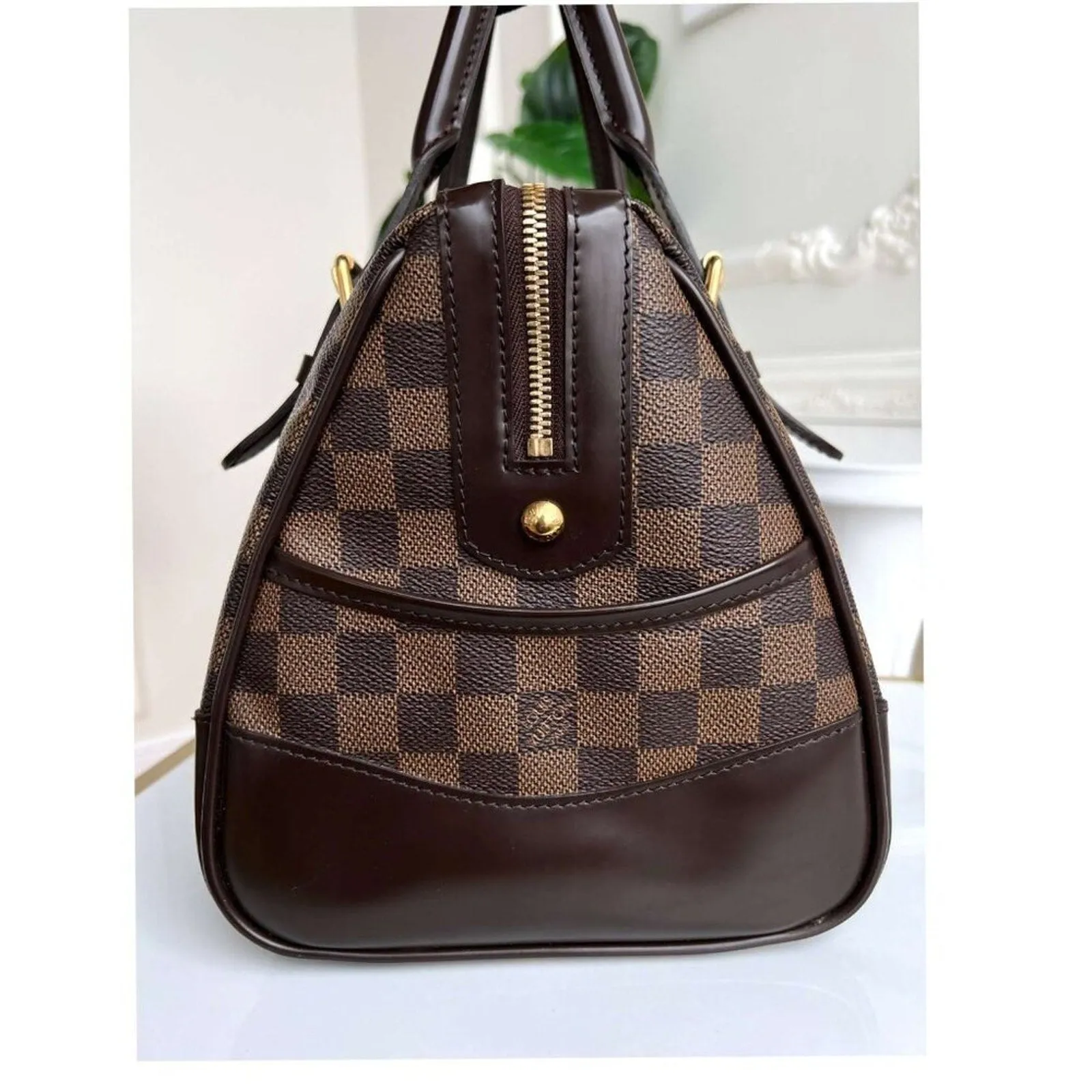 100% Authentic Louis Vuitton Berkeley Damier Ebene Satchel Handbag FL3089