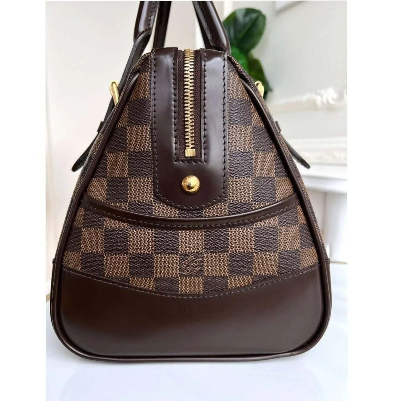 100% Authentic Louis Vuitton Berkeley Damier Ebene Satchel Handbag FL3089
