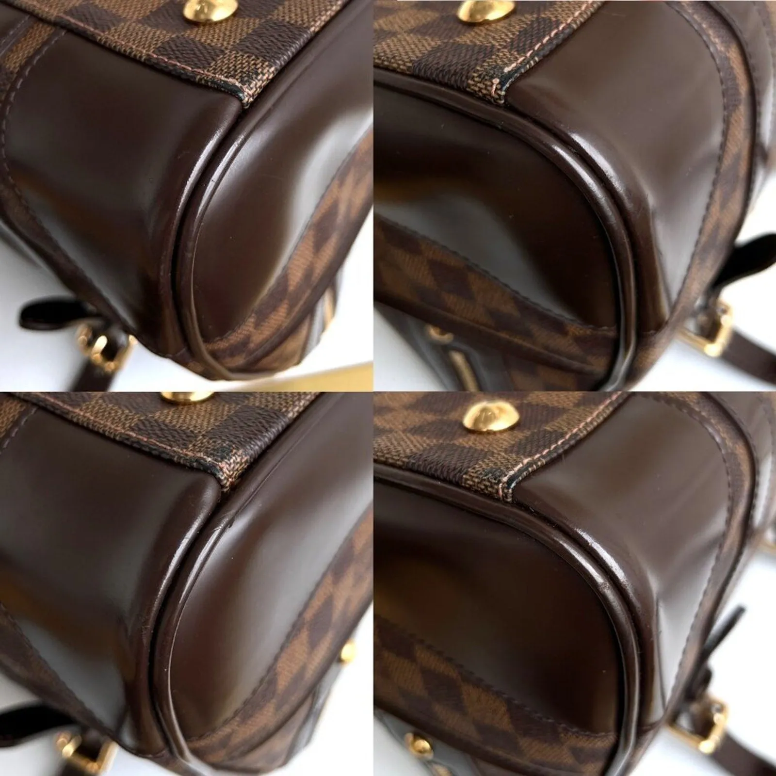 100% Authentic Louis Vuitton Berkeley Damier Ebene Satchel Handbag FL3089