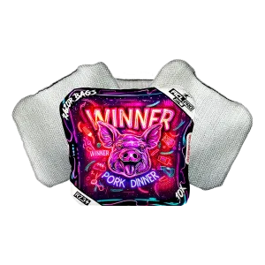 10X | Winner Winner Pork Dinner | ACL PRO Razor Cornhole Bags