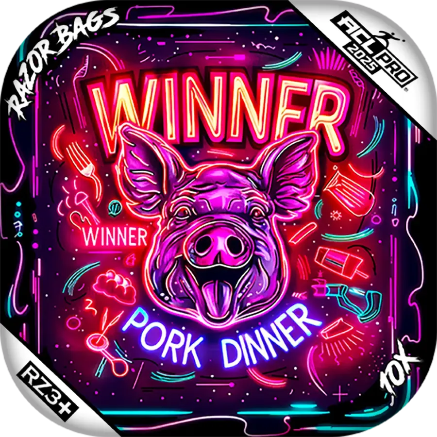 10X | Winner Winner Pork Dinner | ACL PRO Razor Cornhole Bags