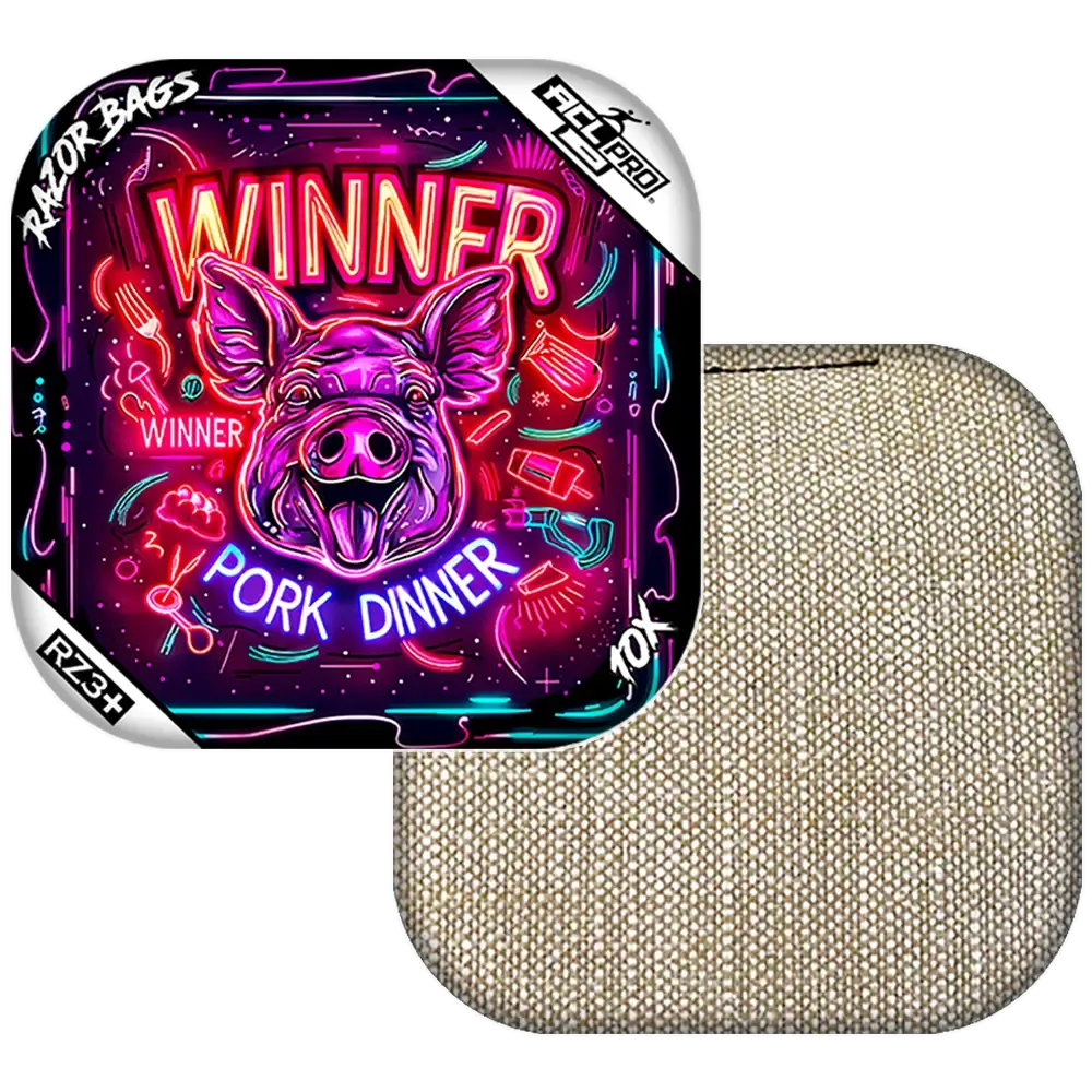 10X | Winner Winner Pork Dinner | ACL PRO Razor Cornhole Bags