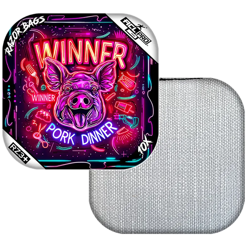 10X | Winner Winner Pork Dinner | ACL PRO Razor Cornhole Bags