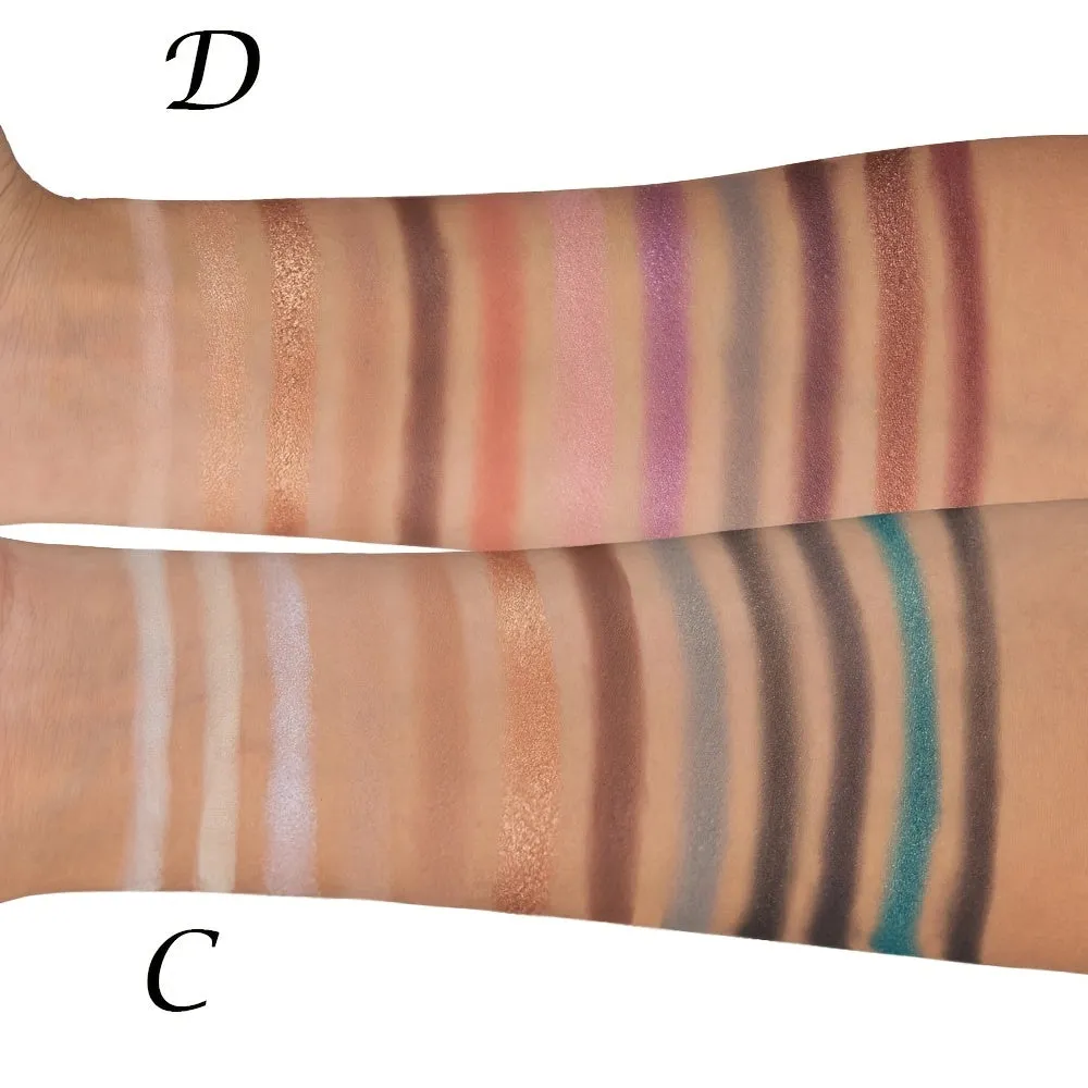 12-Color Eye Shadow Palette: Matte and Glittering Waterproof Formulas with Brush Included