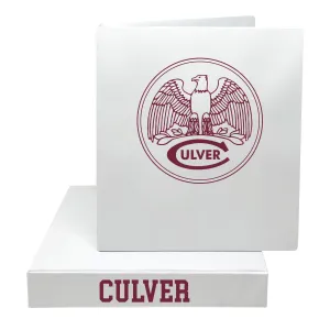 1" Vinyl 3 Ring Binder - White