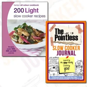 200 Light Slow Cooker Recipes Journal and Book Collection - Hamlyn All Colour Cookbook, The not so Pointless Slow Cooker 2 Books Bundle