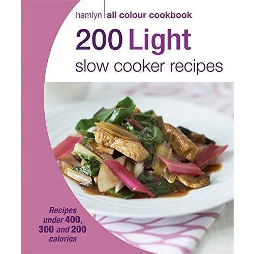 200 Light Slow Cooker Recipes Journal and Book Collection - Hamlyn All Colour Cookbook, The not so Pointless Slow Cooker 2 Books Bundle
