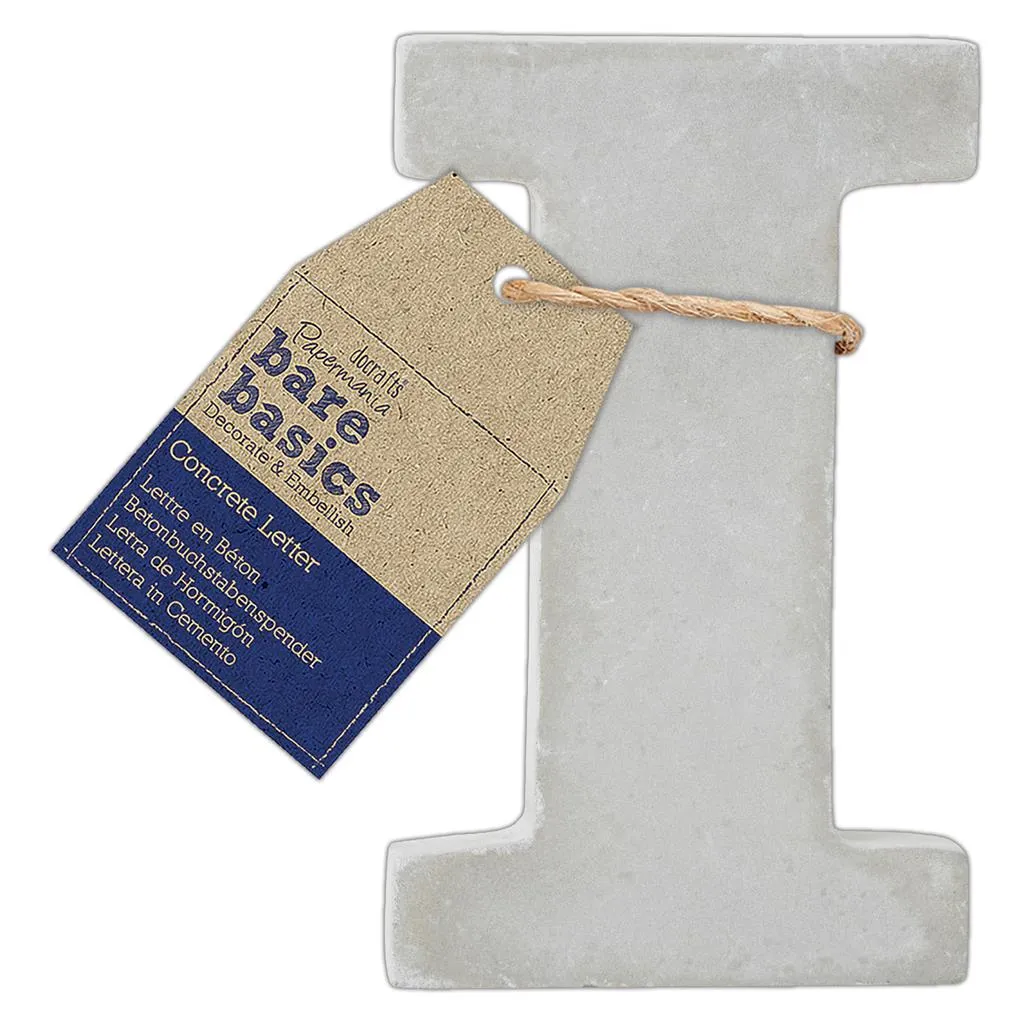 26 x Papermania Bare Basics Concrete Alphabet Letters ( A - Z ) Decorations Scrapbooking Crafts 80mm