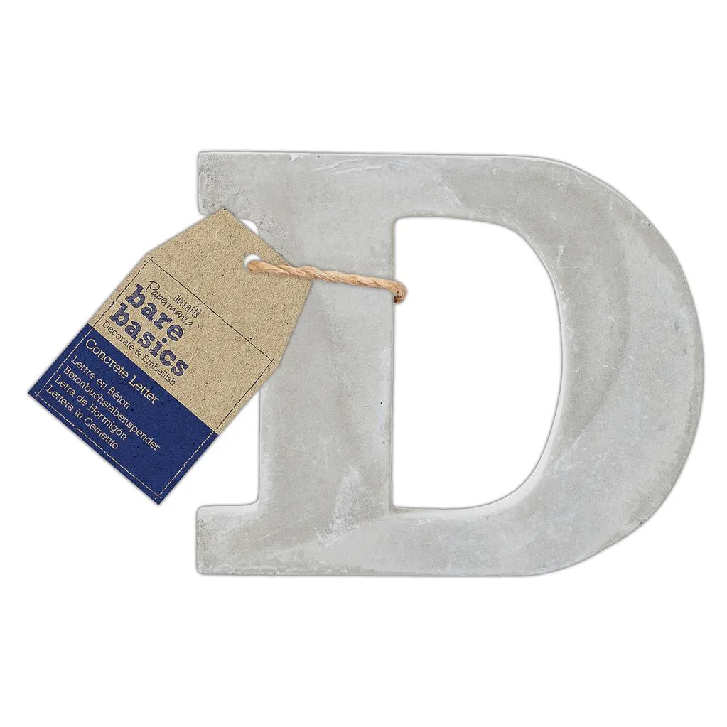 26 x Papermania Bare Basics Concrete Alphabet Letters ( A - Z ) Decorations Scrapbooking Crafts 80mm