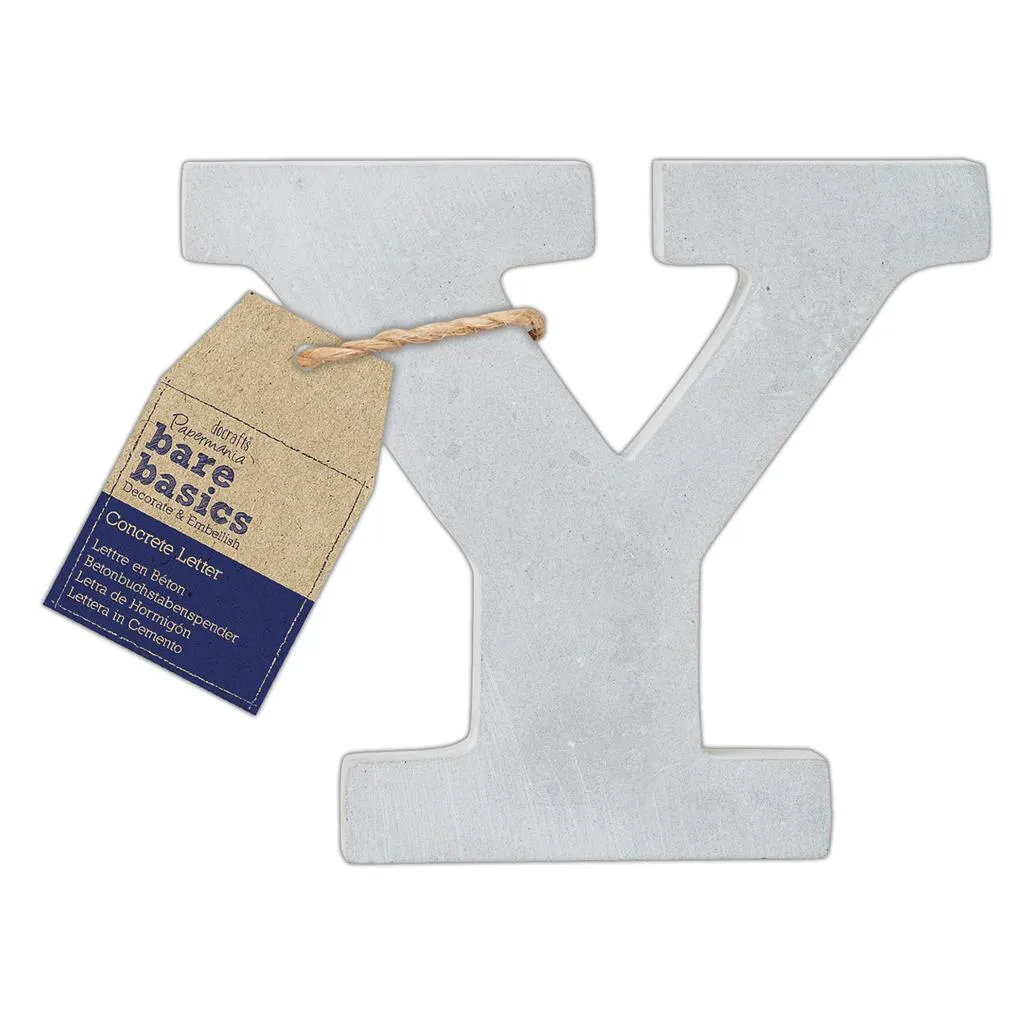 26 x Papermania Bare Basics Concrete Alphabet Letters ( A - Z ) Decorations Scrapbooking Crafts 80mm