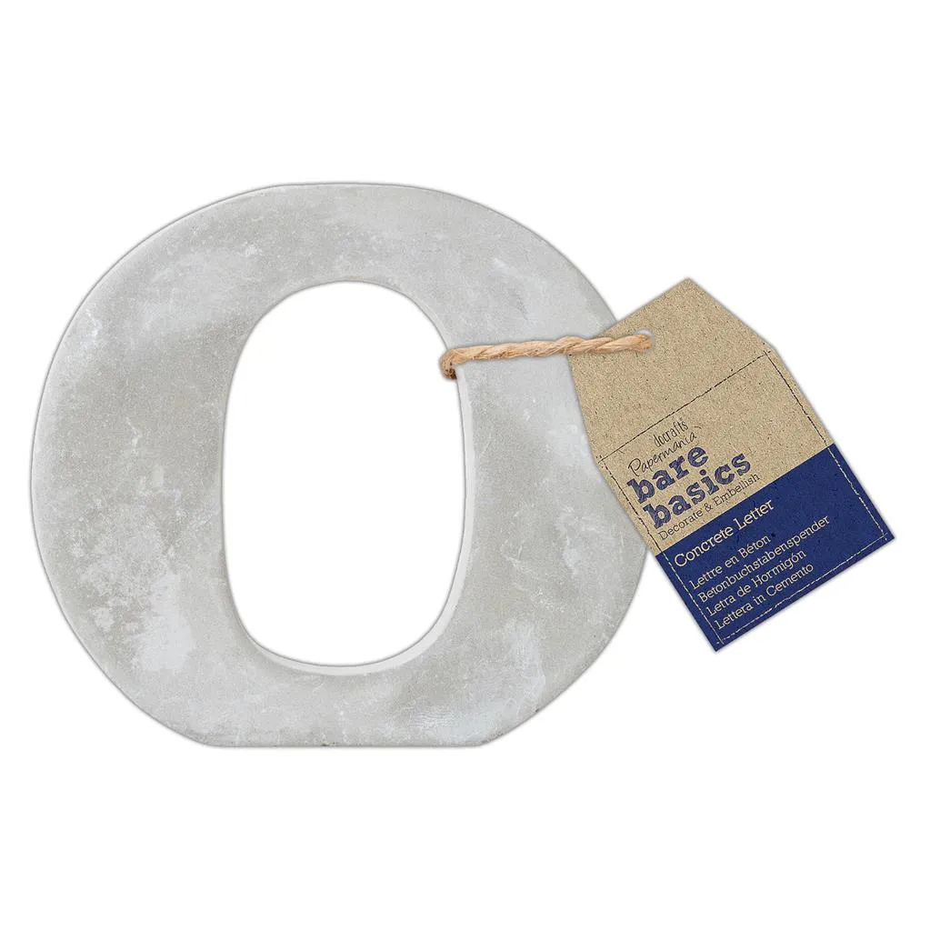 26 x Papermania Bare Basics Concrete Alphabet Letters ( A - Z ) Decorations Scrapbooking Crafts 80mm