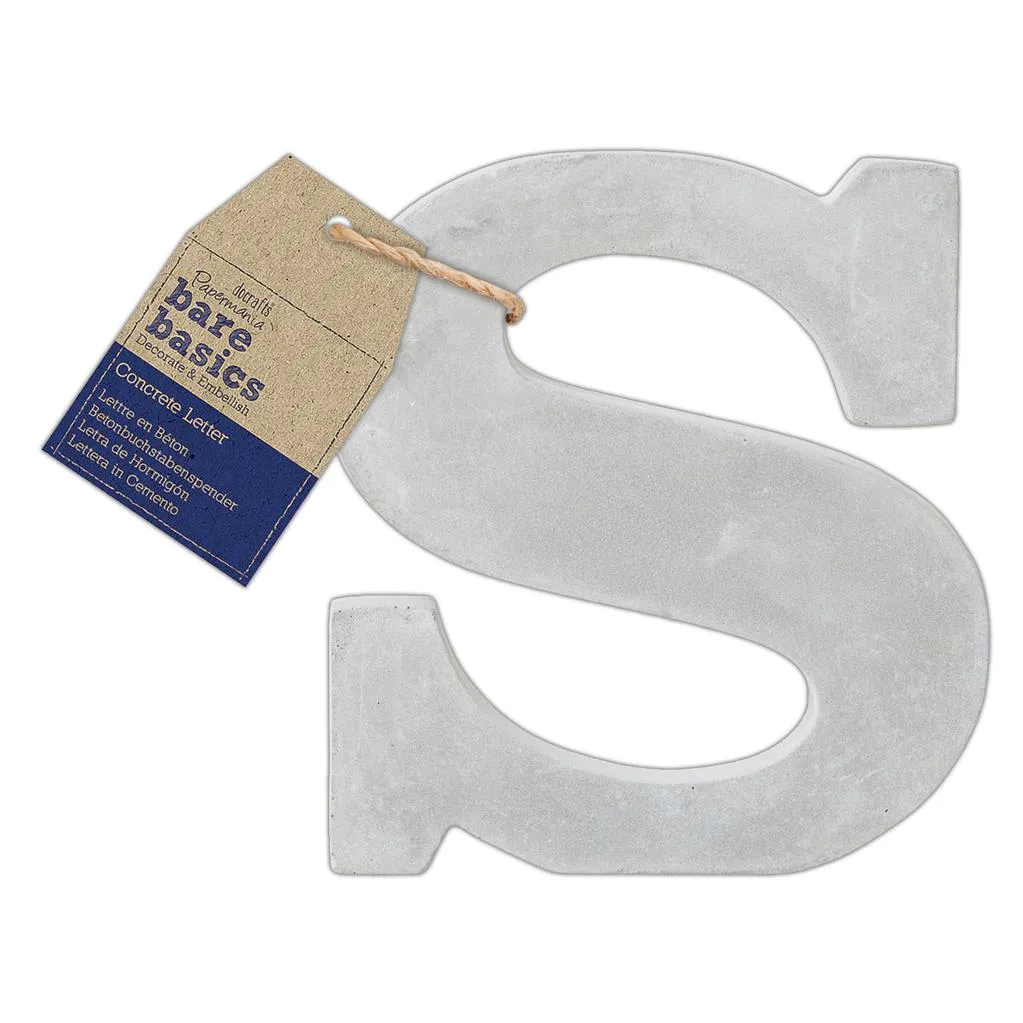 26 x Papermania Bare Basics Concrete Alphabet Letters ( A - Z ) Decorations Scrapbooking Crafts 80mm