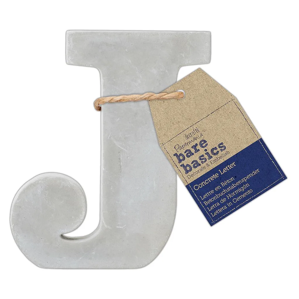 26 x Papermania Bare Basics Concrete Alphabet Letters ( A - Z ) Decorations Scrapbooking Crafts 80mm