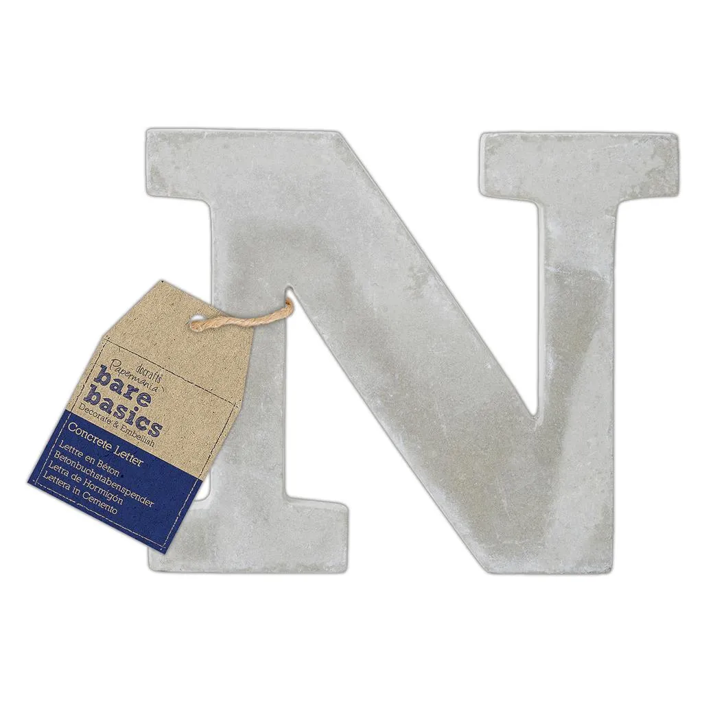 26 x Papermania Bare Basics Concrete Alphabet Letters ( A - Z ) Decorations Scrapbooking Crafts 80mm
