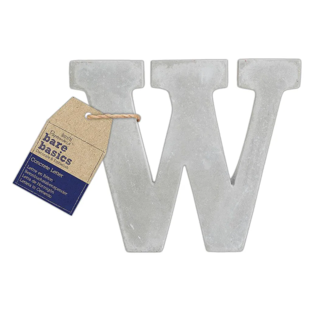 26 x Papermania Bare Basics Concrete Alphabet Letters ( A - Z ) Decorations Scrapbooking Crafts 80mm