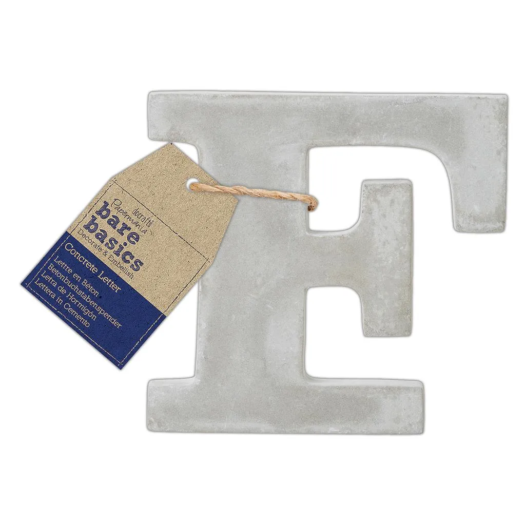 26 x Papermania Bare Basics Concrete Alphabet Letters ( A - Z ) Decorations Scrapbooking Crafts 80mm