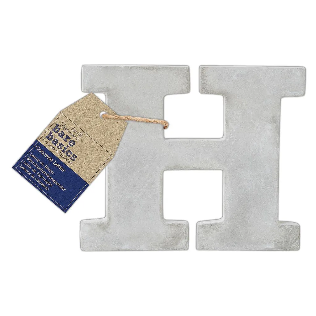 26 x Papermania Bare Basics Concrete Alphabet Letters ( A - Z ) Decorations Scrapbooking Crafts 80mm
