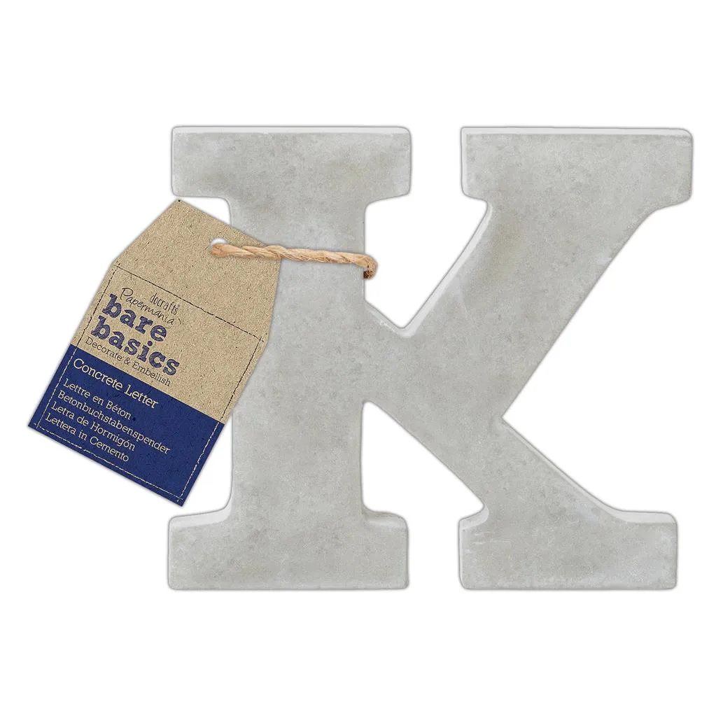26 x Papermania Bare Basics Concrete Alphabet Letters ( A - Z ) Decorations Scrapbooking Crafts 80mm