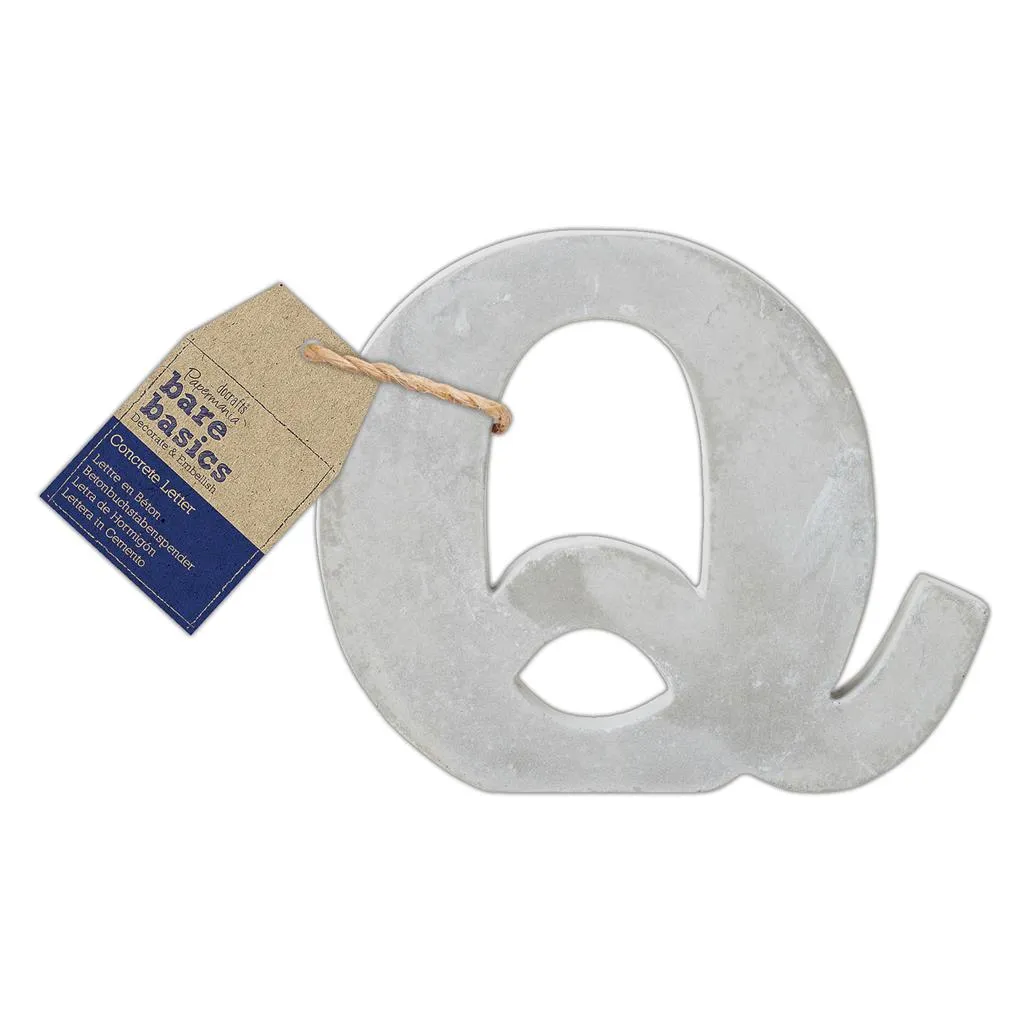 26 x Papermania Bare Basics Concrete Alphabet Letters ( A - Z ) Decorations Scrapbooking Crafts 80mm