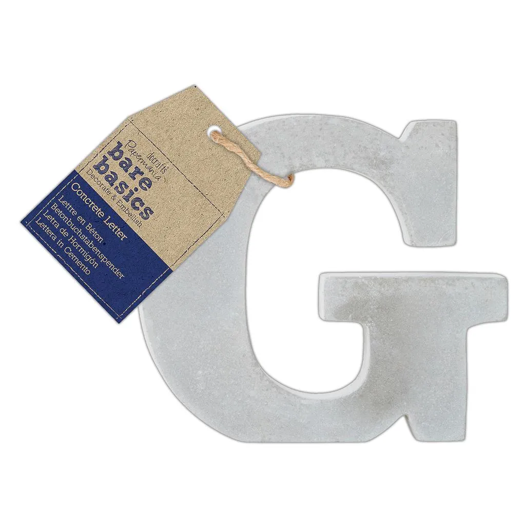26 x Papermania Bare Basics Concrete Alphabet Letters ( A - Z ) Decorations Scrapbooking Crafts 80mm