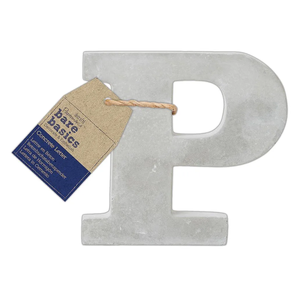 26 x Papermania Bare Basics Concrete Alphabet Letters ( A - Z ) Decorations Scrapbooking Crafts 80mm