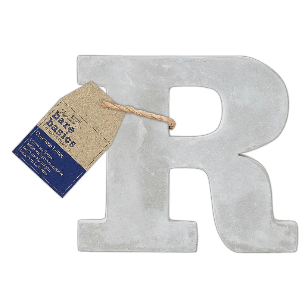 26 x Papermania Bare Basics Concrete Alphabet Letters ( A - Z ) Decorations Scrapbooking Crafts 80mm