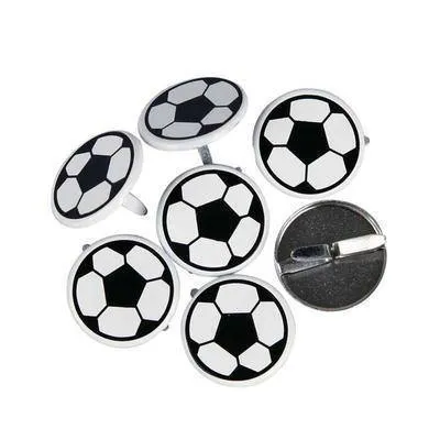 30 x Football Round Boys Sports Card Making Embellishment Pack 2cm Scrapbooking