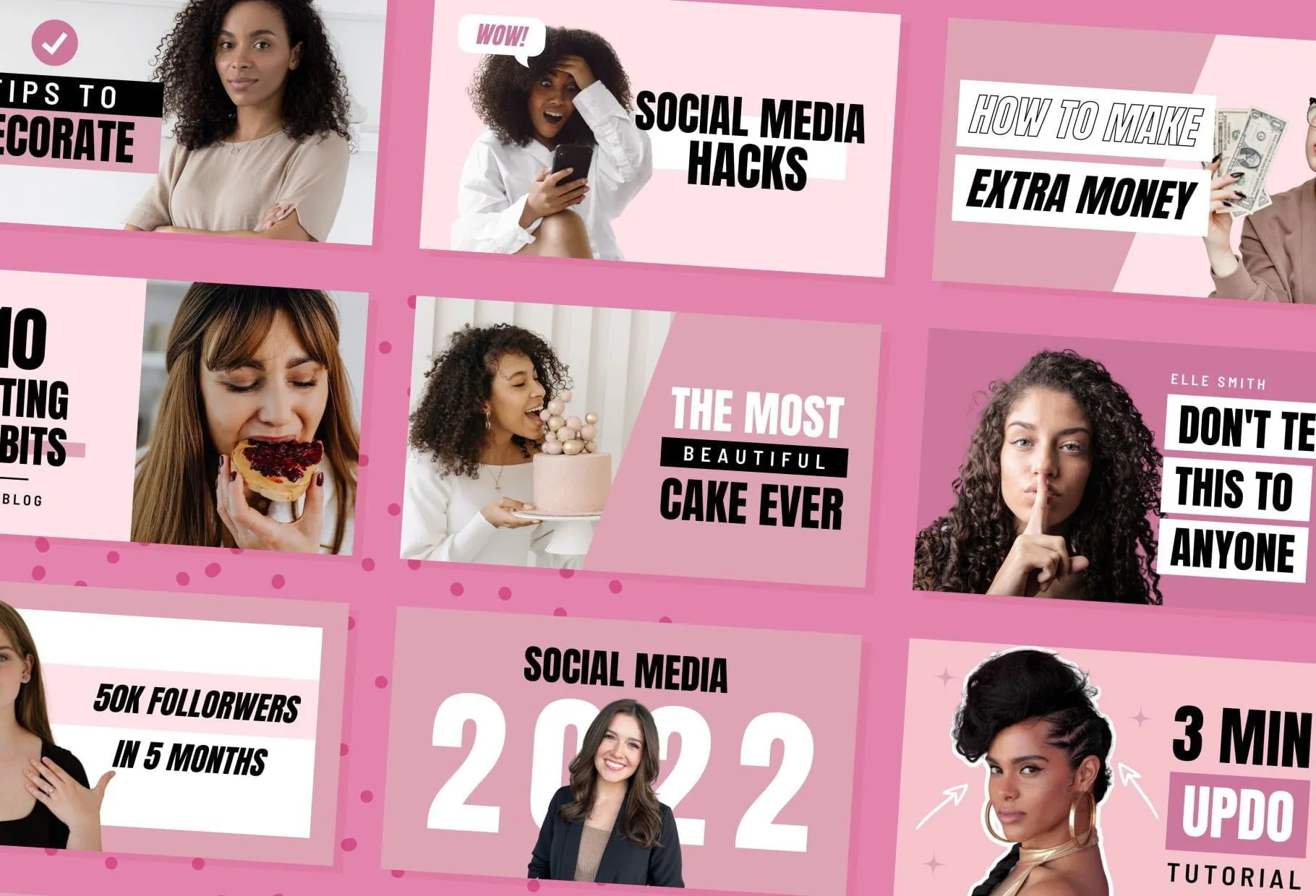 30 YouTube Thumbnails For Personal Brands Coaches Realtors Social Media Vlogs