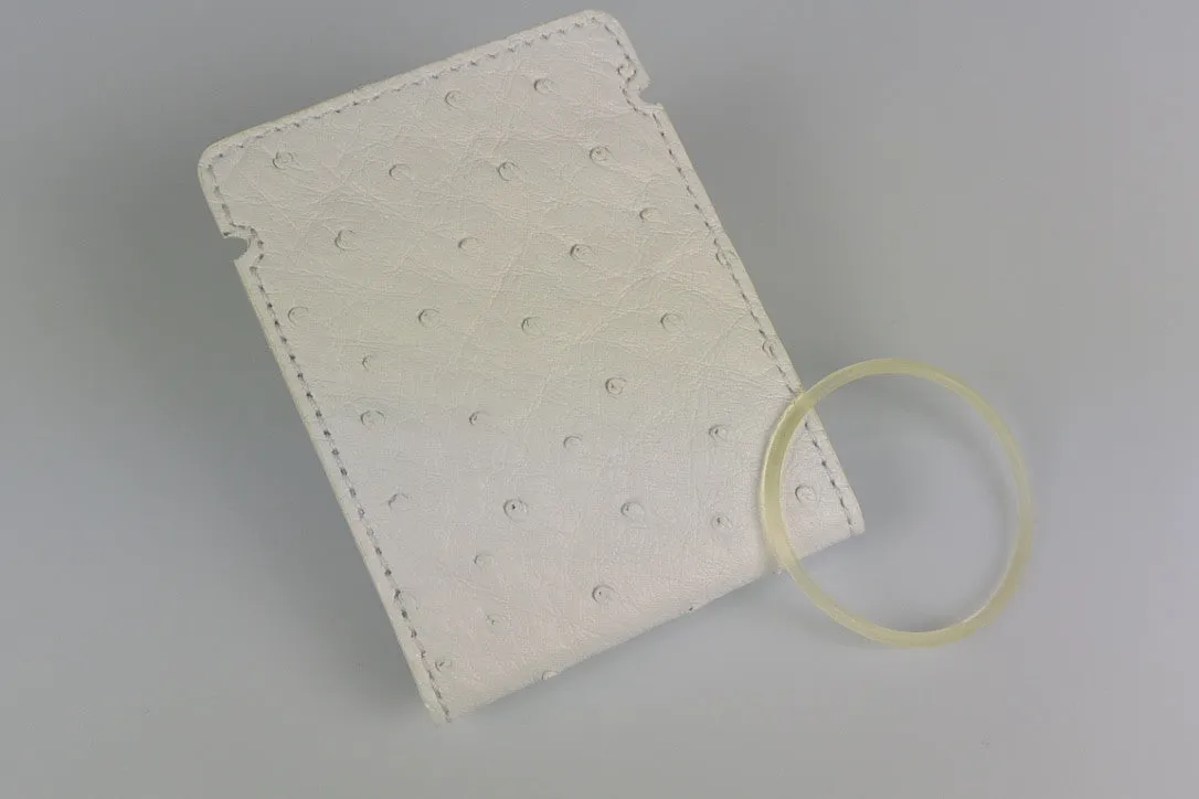 303 White Full Quill Ostrich Cash Cover