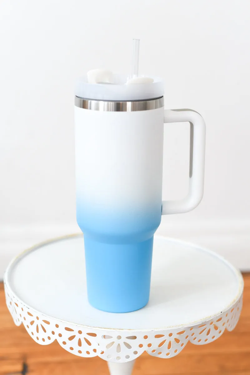 40 oz. Stainless Steel Tumbler with Handle - Ombre