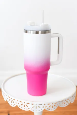 40 oz. Stainless Steel Tumbler with Handle - Ombre