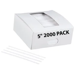 5 Inch Pre-cut White Plastic Twist Ties for Bags