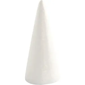 5 Polystyrene Cone Shape Lightweight Modelling Christmas Decorations Crafts 15cm