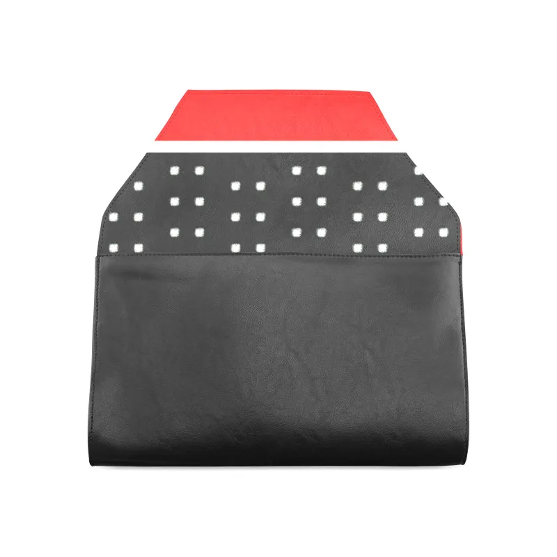 7 IMG_3845.JPG 2 white black border Clutch Bag (Model 1630)