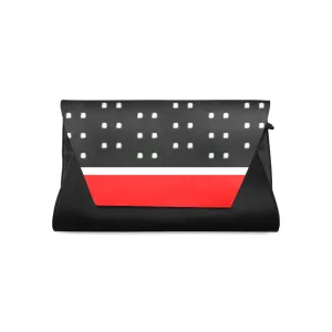 7 IMG_3845.JPG 2 white black border Clutch Bag (Model 1630)