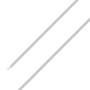 925 Sterling 4mm Silver Herring Bone Chain Size- 8"
