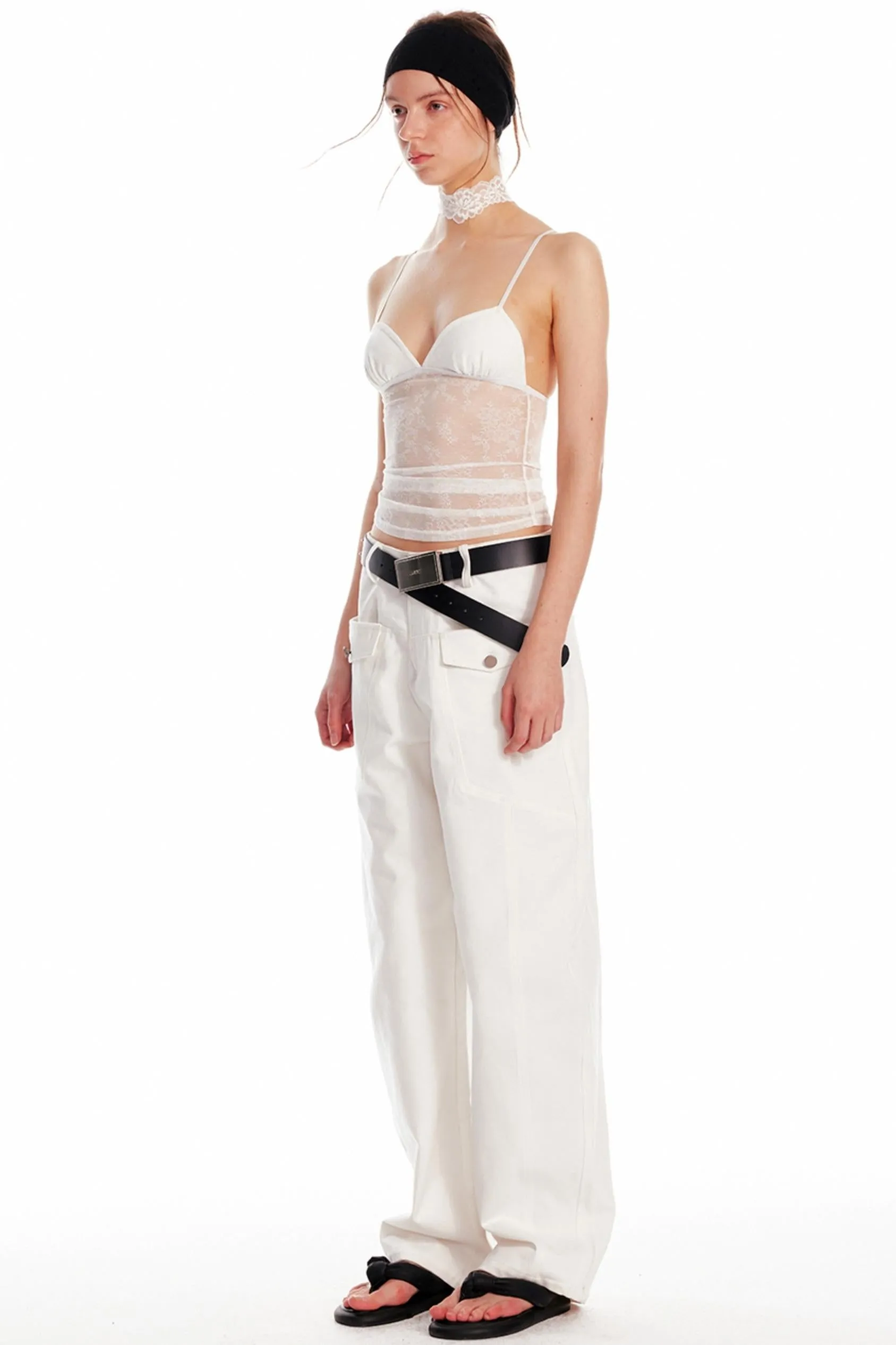 Adjustable Straps Lace Triangle Camisole