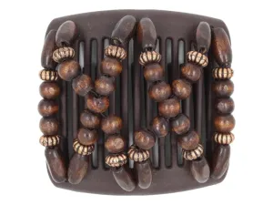 African Butterfly Chameleon Hair Comb - Beada Brown 71