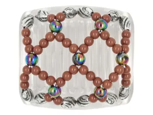 African Butterfly Chameleon Hair Comb - Ndalena Clear 27