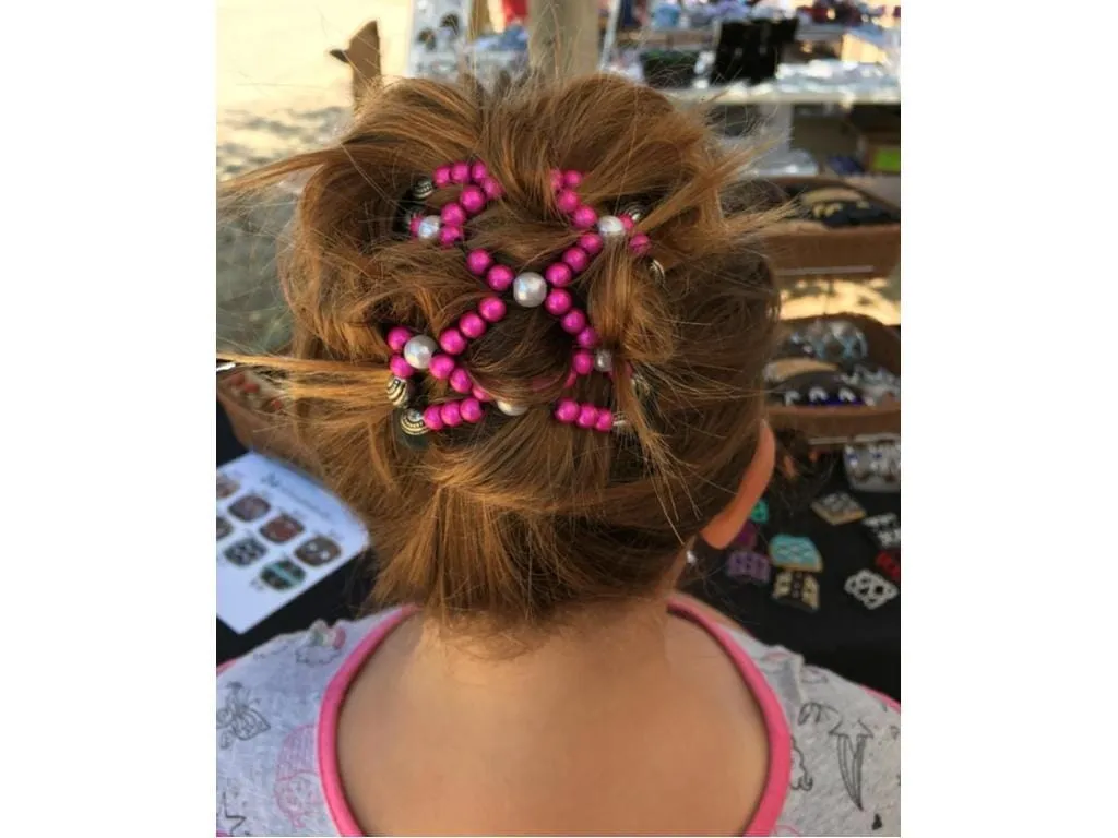 African Butterfly Chameleon Hair Comb - Ndebele Brown 93