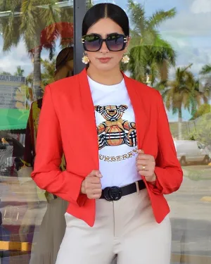 Ahead Of You Slimfit  Blazer Red