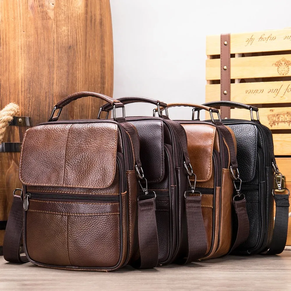 ALESSIO | Classic Leather Shoulder Bag for Everyday Use