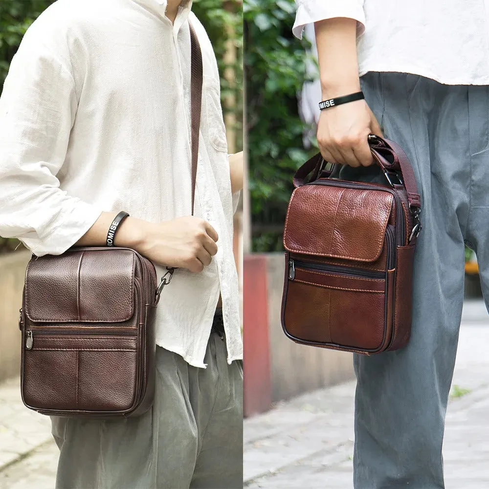 ALESSIO | Classic Leather Shoulder Bag for Everyday Use