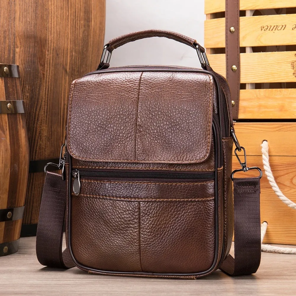 ALESSIO | Classic Leather Shoulder Bag for Everyday Use