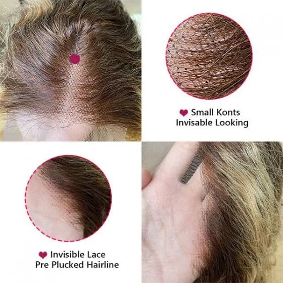 Alipop Bouncy Curly 360 Lace Front Wig 4/27 Blonde Highlight Wig Transparent Lace Wigs