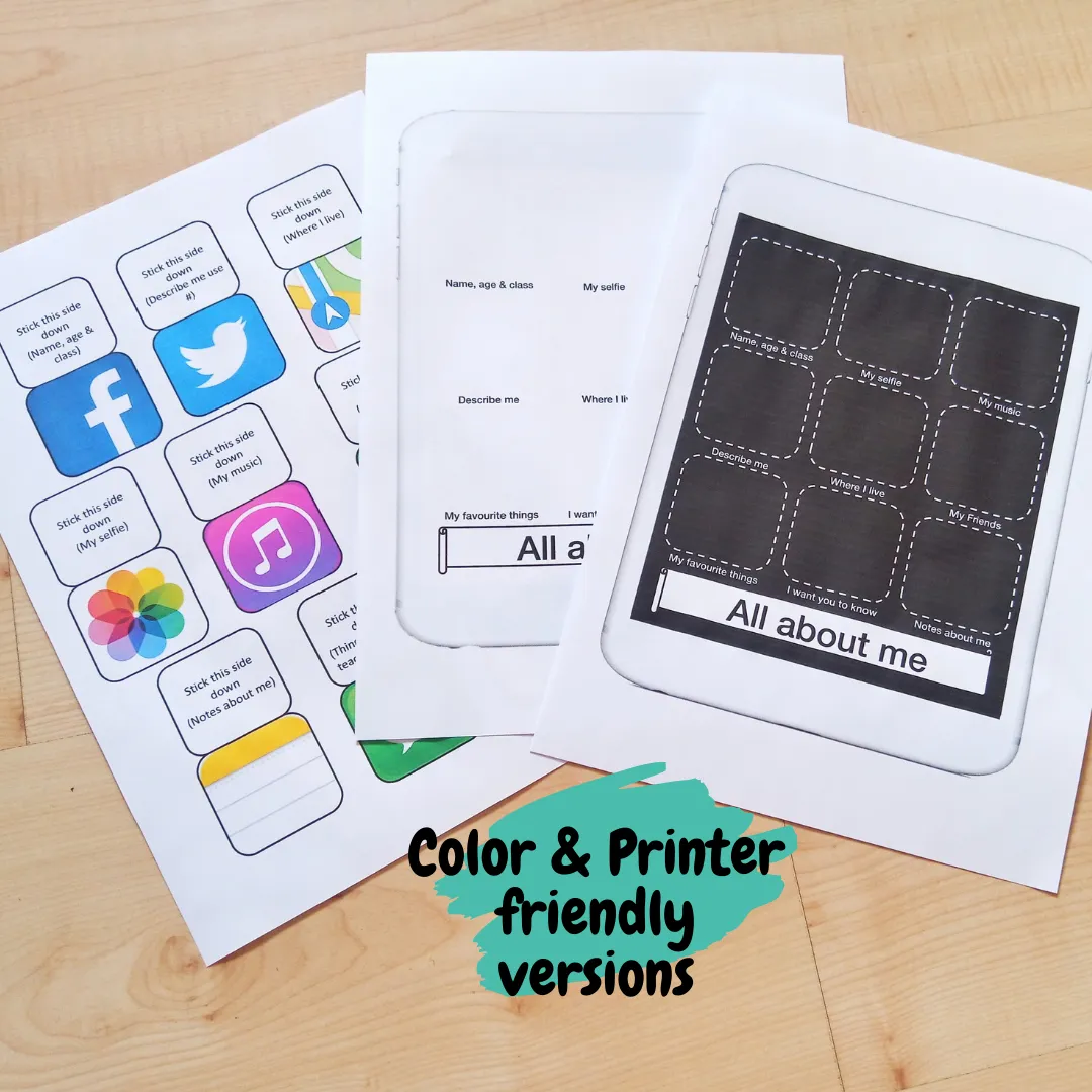 All About Me Back to School Craft Activity