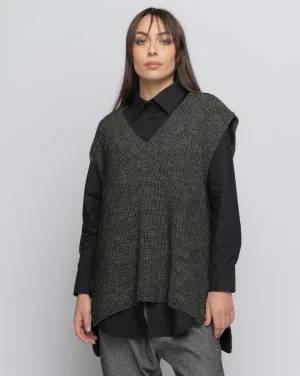 Alpaca Blend Knit V-Neck Sweater Vest